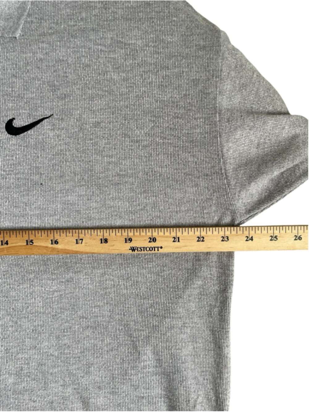 Vintage 90s Nike Polo Shirt Mens L/XL Gray Embroidered Swoosh - Picture 8 of 11